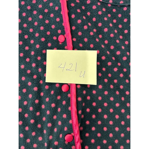 Bay Studio Womens Polka Dot Pajama Set L Polyester Navy Pink - Picture 9 of 11